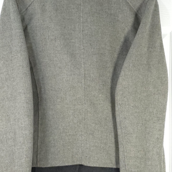Vintage Cashmere Blend Reversible Blazer Jacket Charcoal And Silver Gray Size L - Picture 11 of 12